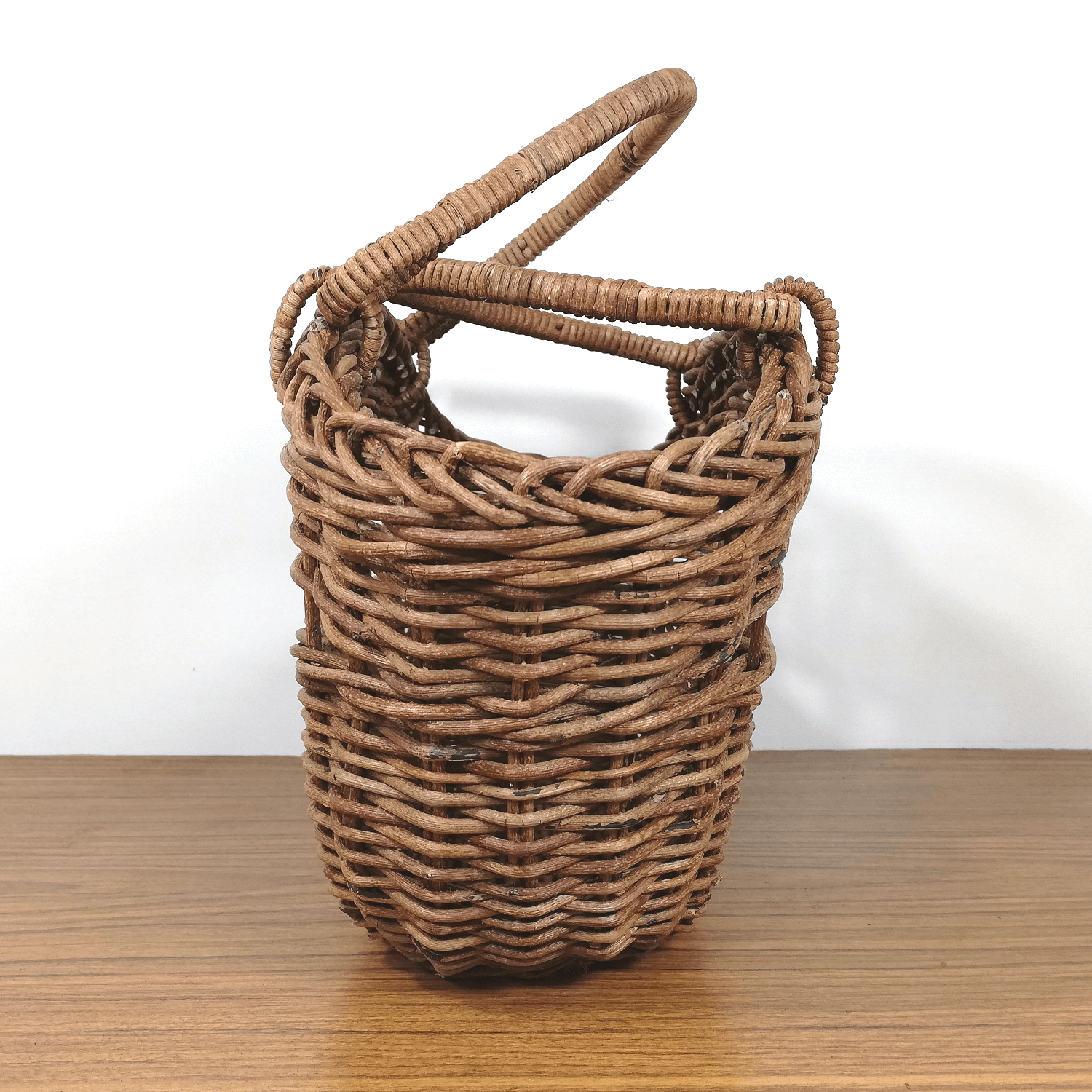 割引｜あけび-かごバッグ｜並編み｜透かし模様｜小サイズ｜舟底｜山