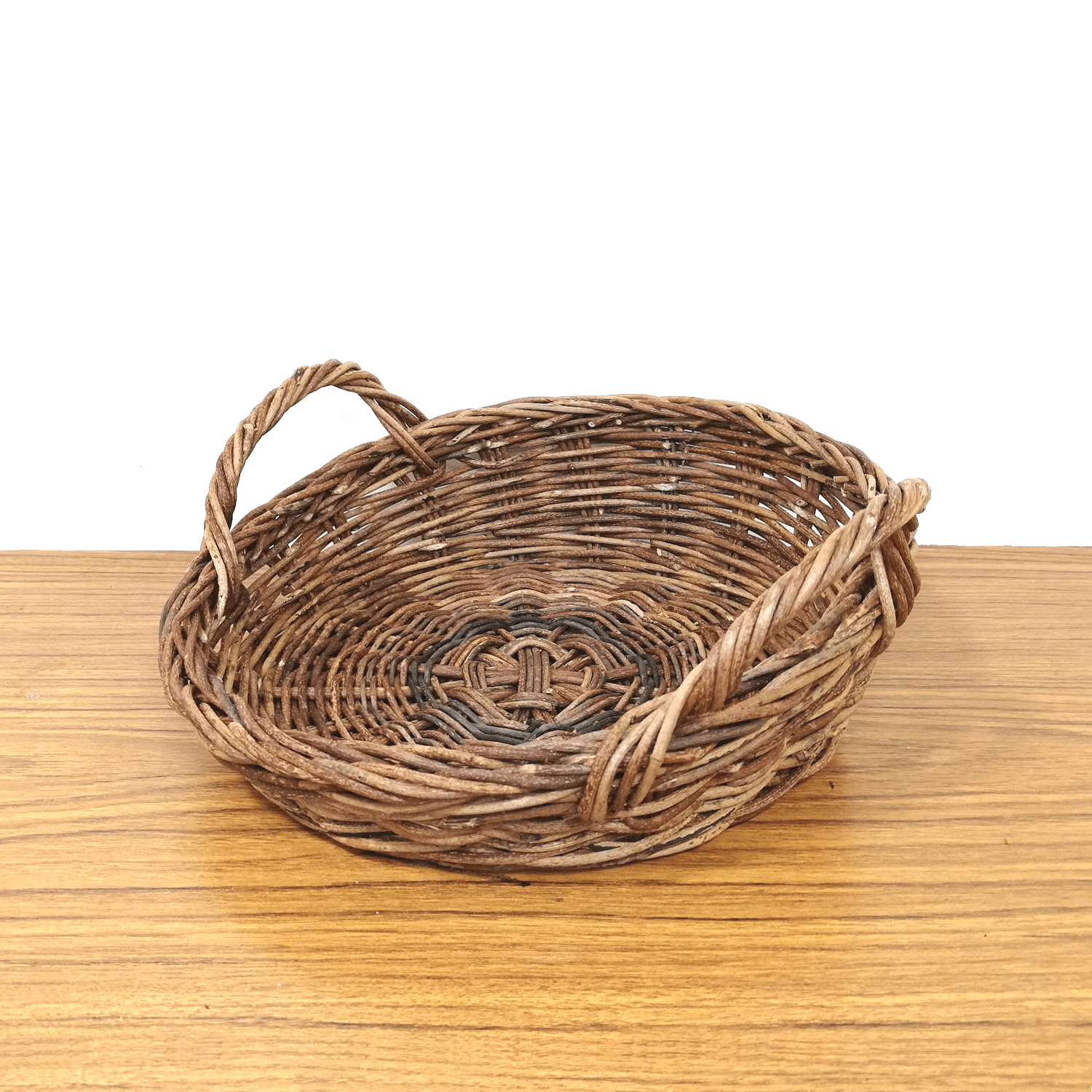 あけびかご｜丸皿・トレイ｜菓子皿｜小物入れ｜中サイズ｜円底｜口広｜斜め口｜耳付き