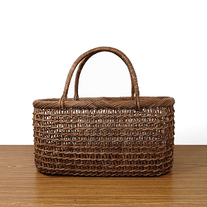 割引｜あけび-かごバッグ｜こだし編み｜大サイズ｜小判底｜浅型｜国産