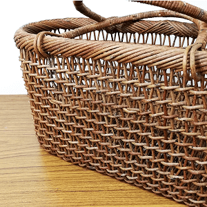 割引｜あけび-かごバッグ｜こだし編み｜大サイズ｜小判底｜浅型｜国産