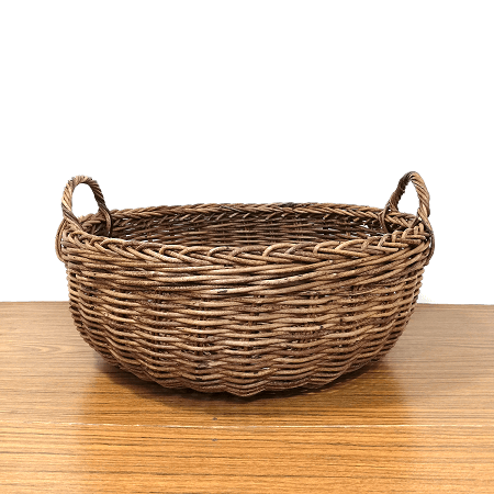 一点-あけびかご｜バスケット｜並編み｜大サイズ｜円型｜耳付へ