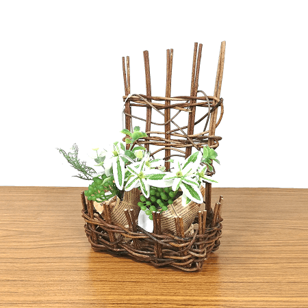 一点物｜あけびかご｜花かご｜フラワーポット｜鉢カバー｜鉢受け｜出窓