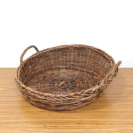 一点-あけびかご｜丸皿・トレイ｜菓子皿｜小物入れ｜大サイズ｜円底｜口広｜斜め口｜耳付きへ