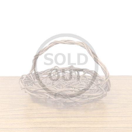 一点-あけびかご｜丸皿｜菓子器｜菓子皿｜乱れ編み｜小サイズ｜円型｜一本手へ