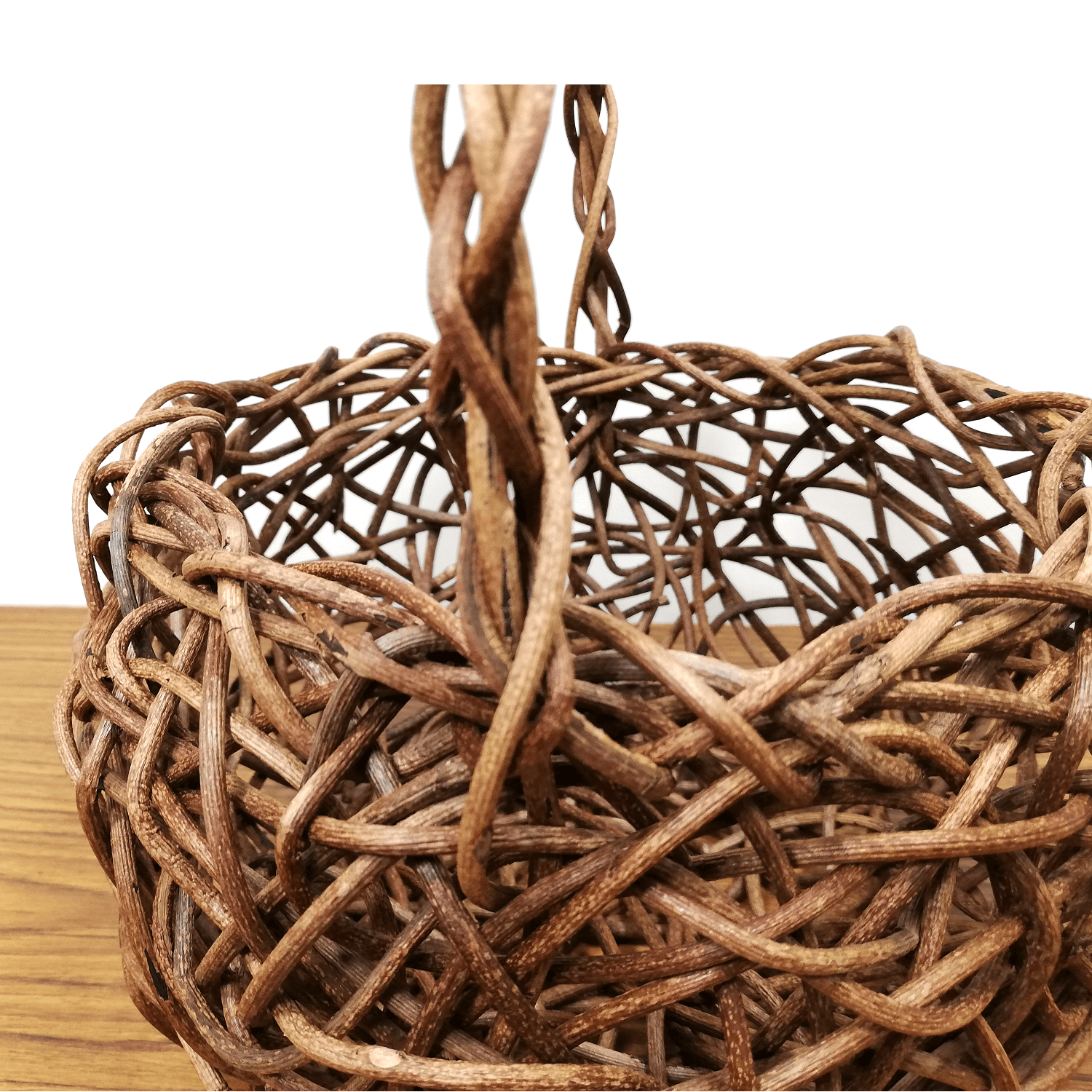 一点物｜あけびかご｜ミニバスケット｜ミニかごバッグ｜乱れ編み｜鉢