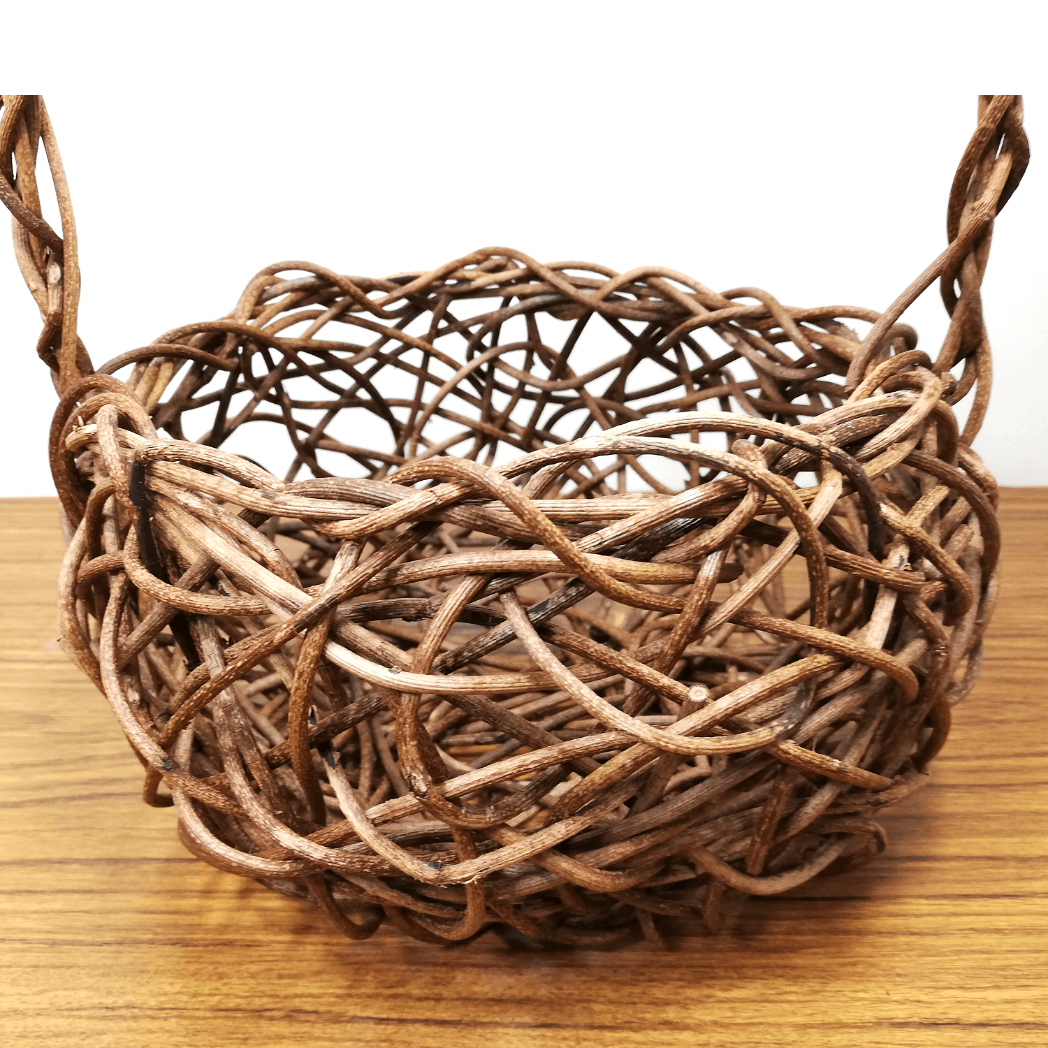 一点物｜あけびかご｜ミニバスケット｜ミニかごバッグ｜乱れ編み｜鉢