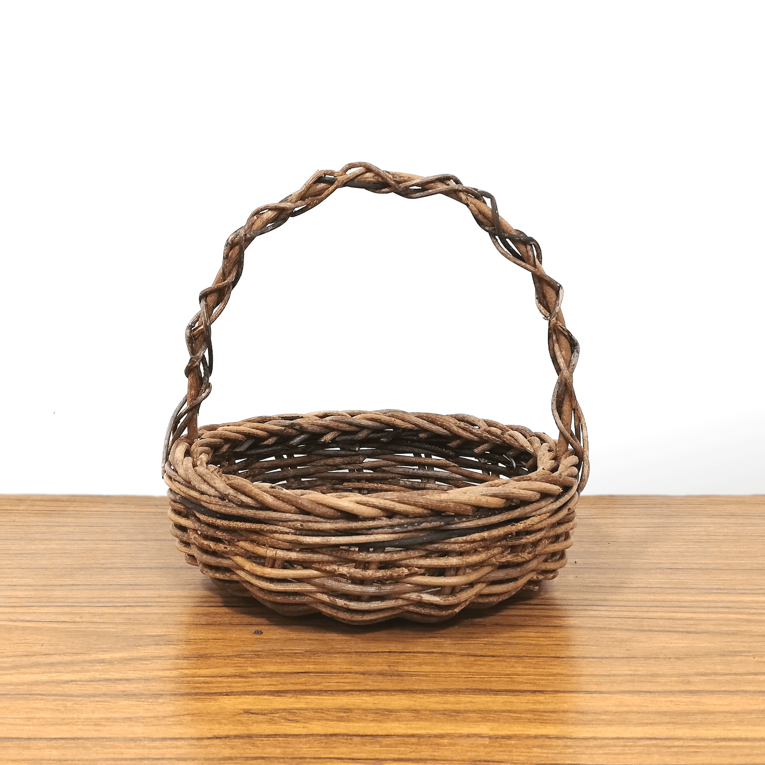 あけびかご｜ミニバスケット｜菓子器｜整理かご｜小物入れ｜鉢カバー｜小サイズ｜舟底｜一本手