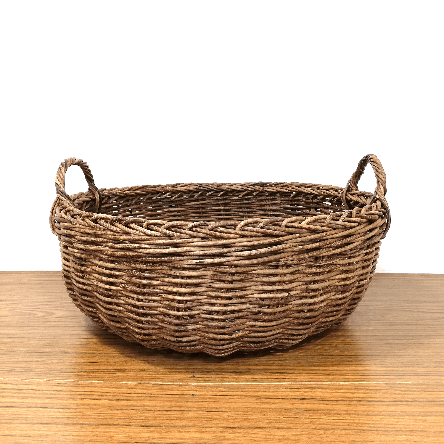 あけびかご　バスケット 一点物｜あけびかご｜バスケット｜並編み｜大サイズ｜円型｜耳付