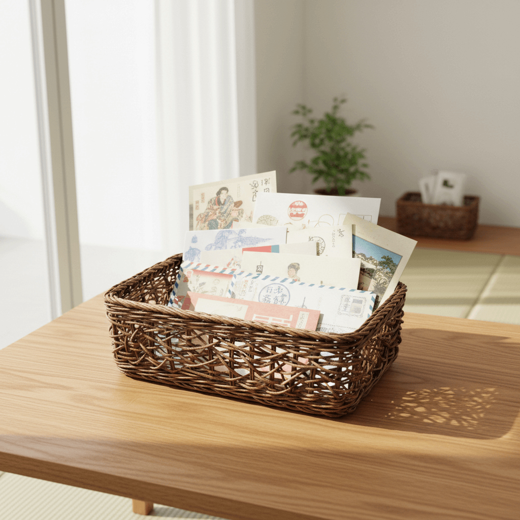 一点物｜あけびかご｜バスケット｜乱れ編み｜長方形｜小物入れ｜収納