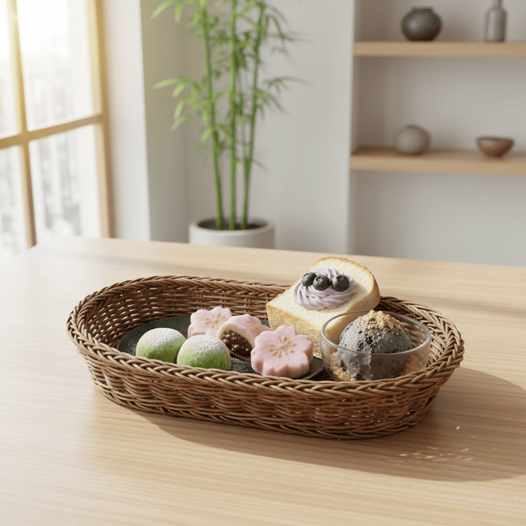 一点物｜あけびかご｜バスケット｜菓子皿｜パン皿｜パンかご｜並編み