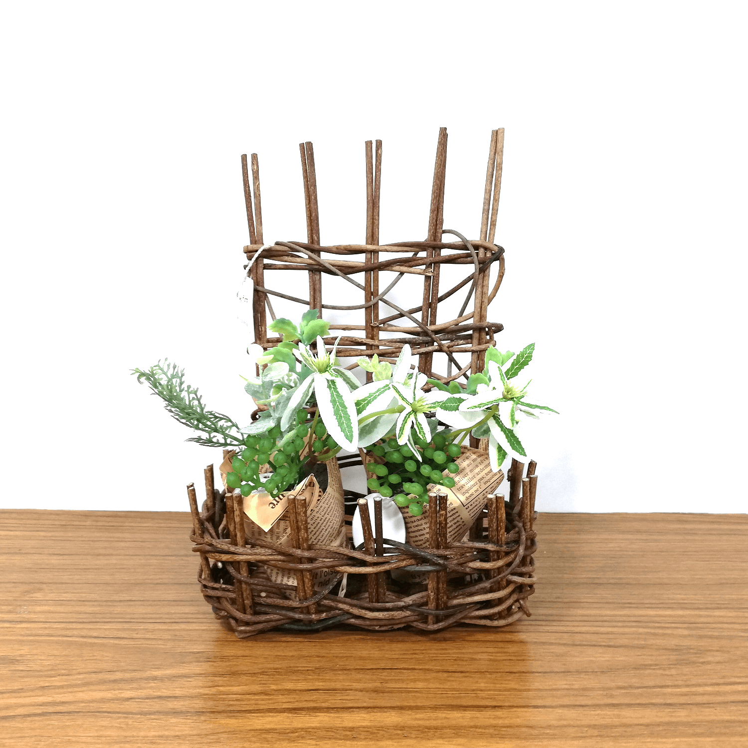 一点物｜あけびかご｜花かご｜フラワーポット｜鉢カバー｜鉢受け｜出窓