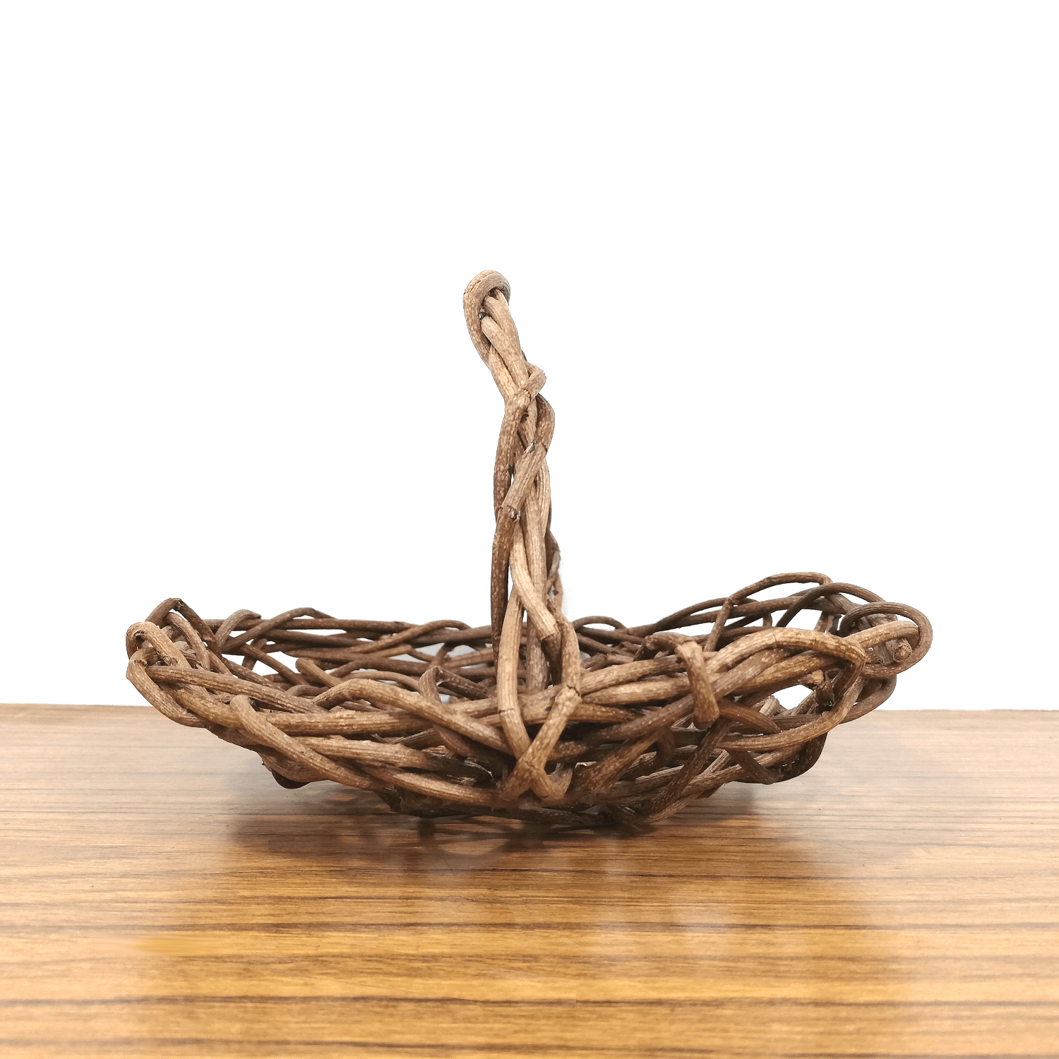 一点物｜あけびかご｜丸皿｜菓子器｜菓子皿｜乱れ編み｜小サイズ｜円型