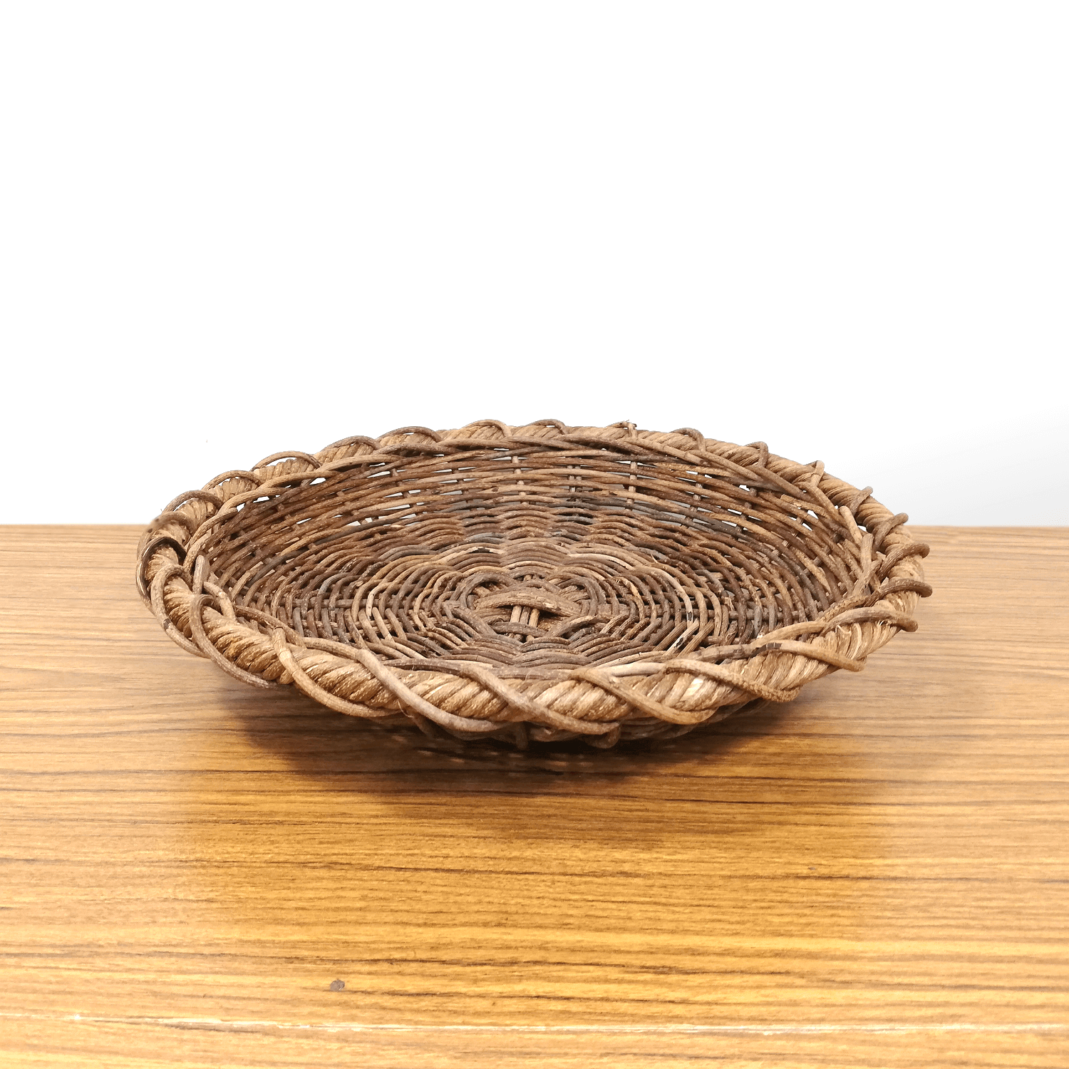 あけびかご｜丸皿｜菓子器｜菓子皿｜並編み｜中サイズ｜円型