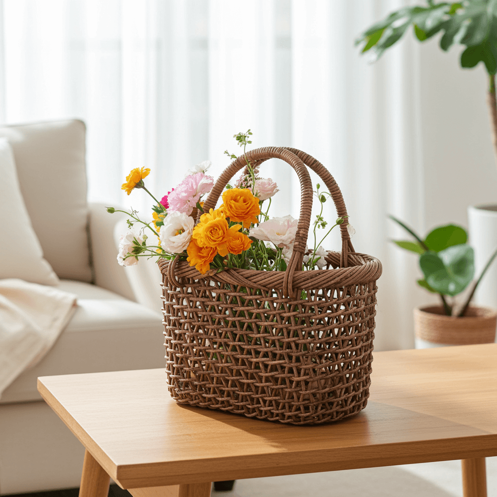 あけび-かごバッグ｜こだし編み｜特小・ミニサイズ｜小判底｜青森県の