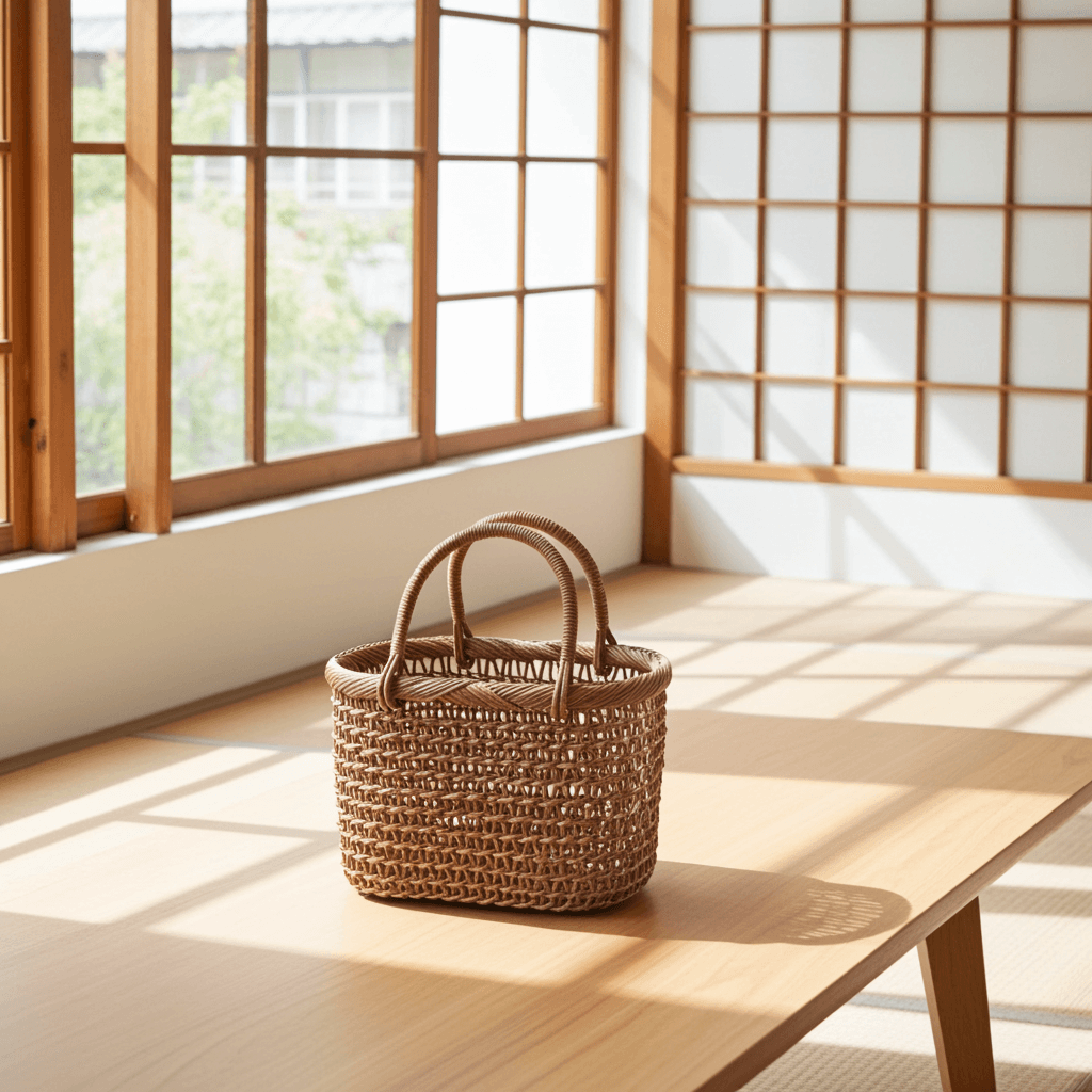 あけび-かごバッグ｜こだし編み｜小サイズ｜小判底｜青森県のあけび