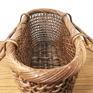 あけび-かごバッグ｜こだし編み｜中サイズ｜小判底｜浅型｜青森県の